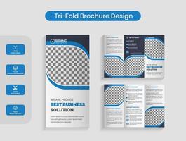 Modern corporate trifold brochure design template vector