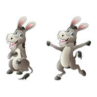 Cartoon funny donkey illustration collections vector