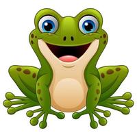 Cartoon cute frog vector