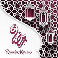 Ramadan Kareem greeting card background vector