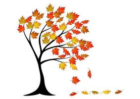 Illustration of autumn tree vector