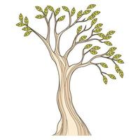 ilustración de árbol estilizado vector
