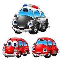 Cartoon car character illustration collections vector
