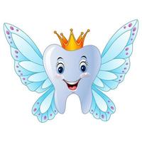 Cartoon smiling tooth fairy vector