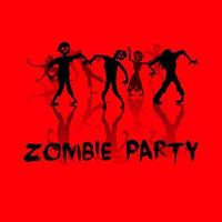 Zombie party background vector