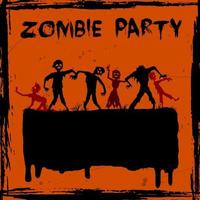 Zombie party background vector