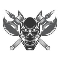 Cowboy Skull With Revolver and skull vector