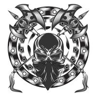 Cowboy Skull With Revolver and skull vector