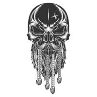 Cowboy Skull With Revolver and skull vector