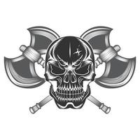 Cowboy Skull With Revolver and skull vector