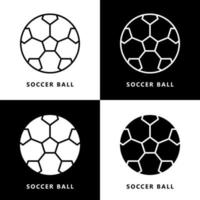 dibujos animados de icono de balón de fútbol. logotipo de vector de símbolo de bola