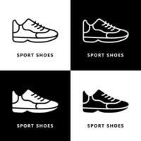 Sport Shoes Sport Icon Cartoon. Running Footwear Symbol Vector Logo