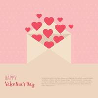 linda tarjeta de felicitación del día de san valentín vector