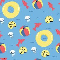 Beach Seamless Pattern vector