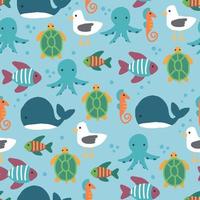 Ocean Animals Pattern vector