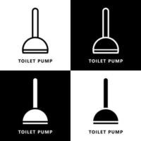 Toilet Pump Icon Cartoon. Plunger Symbol Vector Logo