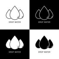 Drop Water Icon Cartoon. Liquid Symbol Vector Logo