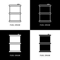 Fuel Drum Icon Cartoon. Oil Container Symbol Vector Logo
