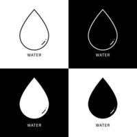Water Icon Cartoon. Liquid Symbol Vector Logo