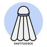Shuttlecock Icon Cartoon. Badminton Sport Symbol Vector