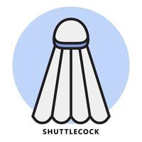 Shuttlecock Icon Cartoon. Badminton Sport Symbol Vector