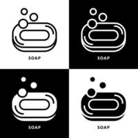 Soap Icon Cartoon. Soap and Foam Symbol Vector Logo