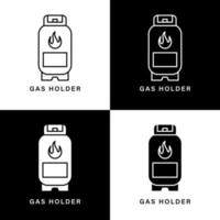 dibujos animados de icono de soporte de gas. logotipo de vector de símbolo de gasolina