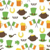 Doodled Patrick's Day Pattern vector