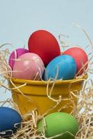 Colorful eggs symbolizing Easter photo