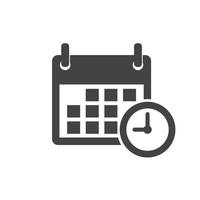 vector illustration of calendar and clock for schedule.
