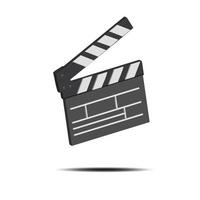 vector illustration of 3D clapper film