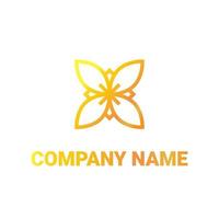 simple symmetrical line company logo vector. vector