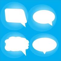 vector illustration of conversation bubble dialog set icon set.