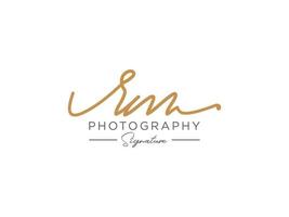 Letter RM Signature Logo Template Vector