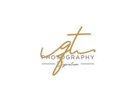 Letter QT Signature Logo Template Vector