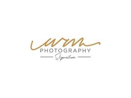Letter WM Signature Logo Template Vector