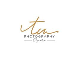 Letter TU Signature Logo Template Vector