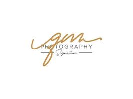 Letter QM Signature Logo Template Vector