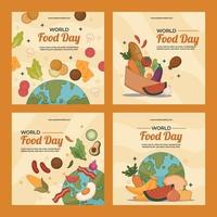 plantilla de redes sociales del día mundial de la alimentación vector