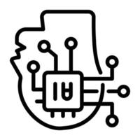 Trendy outline icon of robotic arm vector