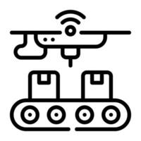 Trendy outline icon of robotic arm vector