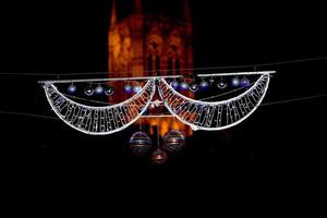 Christmas street decoration in England photo