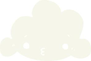 flat color style cartoon cloud vector