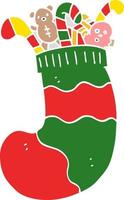 cartoon doodle christmas stocking vector