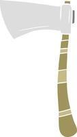 flat color style cartoon viking axe vector