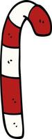 cartoon doodle striped candy cane vector