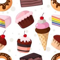 Dessert Seamless Pattern vector