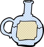 cartoon doodle of potion bottle vector