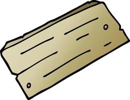 cartoon doodle plank of wood vector