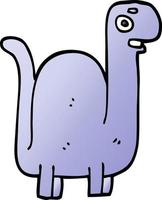 cartoon doodle prehistoric dinosaur vector